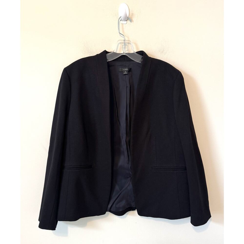 J. Crew Basic Open Front Blazer Black Size 16 Plus